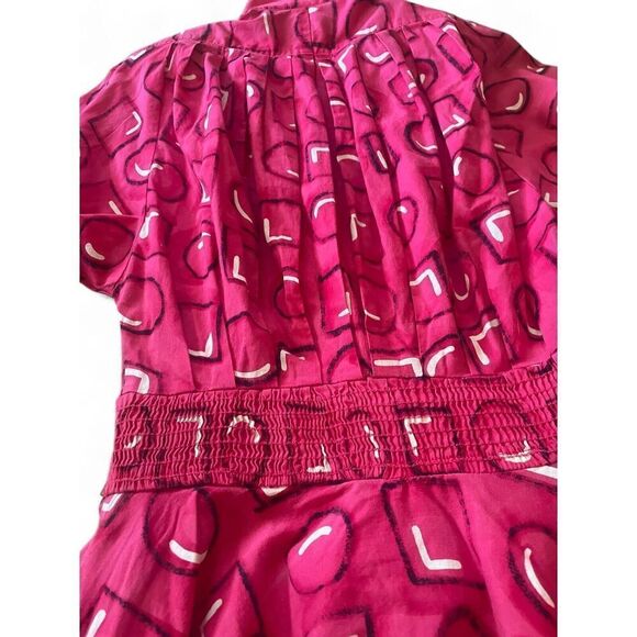 d. Frank Women’s Vintage 80s Pink Cotton Button Down Midi Dress M Excellent C. - Picture 9 of 11